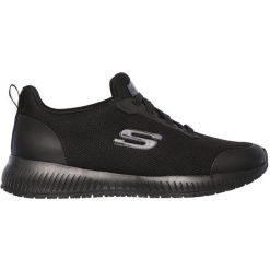 Obuwie Sportowe Damskie Skechers Work: Squad SR Biały. Czarne buty sportowe lifestyle Skechers, bez wzorów, z syntetyku, casualowe, bez zapięcia. Za 490.00 zł.