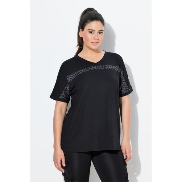 Damskie Bluzka funkcyjna. Czarne t-shirty sportowe Ulla Popken, plus size, bez wzorów, z elastanu, bez ramiączek. Za 199.99 zł.