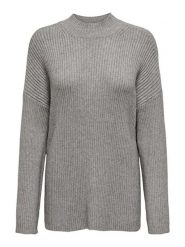 ONLY Sweter w kolorze szarym rozmiar: M. Szare swetry ONLY, m, bez wzorów, prążkowane, bez ramiączek. Za 61.60 zł.