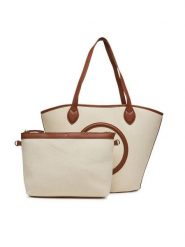 Valentino Torebka VBS7QO02CAN Beżowy. Brązowe torebki klasyczne Valentino, bez wzorów, z materiału, bez dodatków. Za 299.99 zł.