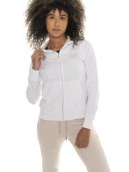 Bluza z bawełna z zamek błyskawiczny na co dzień. Białe bluzy bez kaptura LEONE 1947 APPAREL, l, bez wzorów, z bawełny, bez kaptura, na fitness i siłownię. Za 492.57 zł.