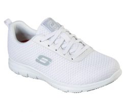 Buty do chodzenia damskie Skechers Ghenter Bronaugh. Białe buty treningowe Skechers, na zimę, bez wzorów, z kauczuku, bez zapięcia, trekkingowe. Za 720.20 zł.