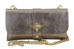Listonoszka metalizowane BARBERINI'S c. złota 958/1-26. Żółte shopper bag Barberinis, bez wzorów, ze skóry, eleganckie, bez dodatków. Za 119.99 zł.