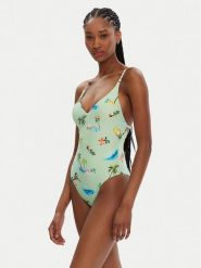 Seafolly Strój kąpielowy Isla Palm 11071-216 Zielony. Zielone stroje jednoczęściowe Seafolly, bez wzorów, z syntetyku. Za 419.99 zł.