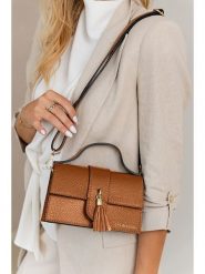 Lia Biassoni Skórzana torebka w kolorze jasnobrązowym - 20 x 13 x 6 cm rozmiar: onesize. Brązowe torebki klasyczne Lia Biassoni, z aplikacjami, z materiału, przez ramię, bez dodatków. Za 217.99 zł.