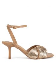 JENNY Sandały R25SS01647 Brązowy. Brązowe sandały Jenny, bez wzorów, z materiału, bez obcasa, na szpilce, bez zapięcia. Za 149.99 zł.