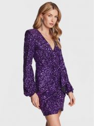Pinko Sukienka koktajlowa Burano 100130 Y5LQ Fioletowy Regular Fit. Fioletowe sukienki Pinko, xs, bez wzorów, z syntetyku, wizytowe, bez kołnierzyka, bez ramiączek. Za 3,059.00 zł.