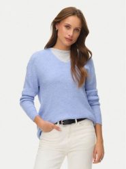 Vero Moda Sweter Crewlefile 10233357 Błękitny Loose Fit. Niebieskie swetry Vero Moda, xs, bez wzorów, z syntetyku, bez ramiączek. Za 109.99 zł.