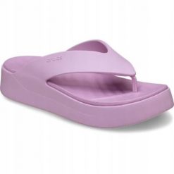 Japonki Dla Dorosłych Crocs Getaway Platform Flip. Niebieskie japonki Crocs, bez wzorów, z materiału. Za 199.99 zł.