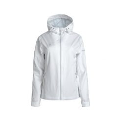 Kurtka damska wodoodporna ATMORE, oddychająca i wiatroszczelna, chroniąca przed. Białe kurtki IZAS, bez wzorów, bez kaptura. Za 443.43 zł.
