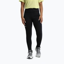 Legginsy damskie Jack Wolfskin Wildstride. Czarne legginsy Jack Wolfskin, bez wzorów, z elastanu. Za 359.99 zł.