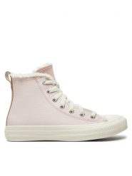 Converse Trampki Ctas Hi A09263C Różowy. Czerwone trampki Converse, bez wzorów, ze skóry, bez zapięcia. Za 189.99 zł.