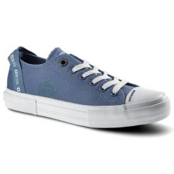Niebieskie Trampki Big Star Damskie Stylowe Buty. Niebieskie trampki BIG STAR, bez wzorów, z gumy, bez zapięcia, trekkingowe. Za 74.99 zł.