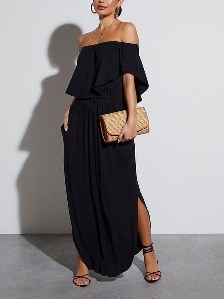 LA Angels Sukienka w kolorze czarnym rozmiar: XL. Czarne sukienki LA Angels, na imprezę, xl, bez wzorów, bez kołnierzyka, bez ramiączek, maxi. Za 123.25 zł.