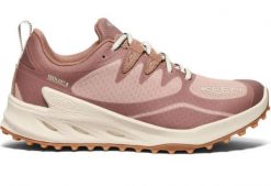 Damskie buty Keen Zionic WP niskie Warm Taupe Raw Umber. Brązowe buty trekkingowe 909, z meshu, bez zapięcia. Za 563.99 zł.