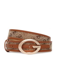 Pasek Guess. Brązowe paski Guess, z aplikacjami. Za 234.99 zł.
