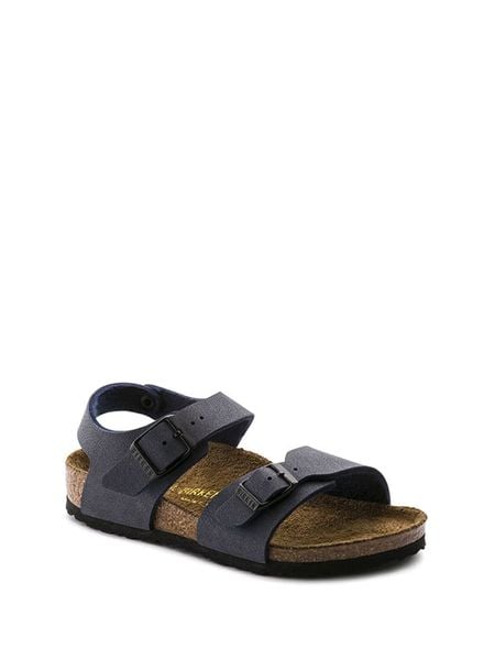 Birkenstock Skórzane sandały "New York" w kolorze granatowym rozmiar: 31. Niebieskie sandały Birkenstock, bez wzorów, z nubiku, klasyczne, z otwartym noskiem, bez obcasa, bez zapięcia. Za 211.45 zł.