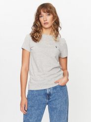 Polo Ralph Lauren T-Shirt 211898698008 Szary Regular Fit. Szare t-shirty Polo Ralph Lauren, xxs, bez wzorów, z bawełny, bez kołnierzyka, bez ramiączek. Za 239.99 zł.