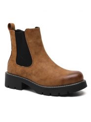 Sixth Sens Botki w kolorze jasnobrązowym rozmiar: 39. Brązowe botki Sixth Sens, bez wzorów, bez obcasa, bez zapięcia. Za 169.67 zł.