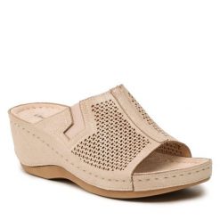 Klapki Clara Barson. Brązowe klapki Clara Barson, bez wzorów, bez obcasa, bez zapięcia. Za 99.99 zł.