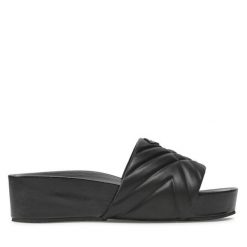 Klapki Dune London. Brązowe klapki Dune London, bez wzorów, bez obcasa, bez zapięcia. Za 429.99 zł.