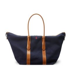 Torebka Polo Ralph Lauren. Niebieskie shopper bag Polo Ralph Lauren, bez wzorów, bez dodatków. Za 2,699.00 zł.