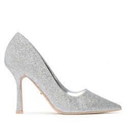 Szpilki DeeZee. Szare szpilki DeeZee, bez wzorów, bez obcasa, na szpilce, bez zapięcia. Za 100.99 zł.