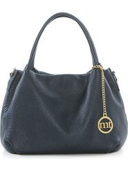 Mia Tomazzi Skórzana torebka w kolorze granatowym - 28 x 20 x 12 cm rozmiar: onesize. Niebieskie torebki klasyczne Mia Tomazzi, bez wzorów, z materiału, na ramię, bez dodatków. Za 260.99 zł.