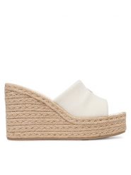 Calvin Klein Espadryle Wedge Espad 70 Canvas Mg HW0HW03282 Kremowy. Białe espadryle Calvin Klein, bez wzorów, z materiału, bez obcasa. Za 489.99 zł.