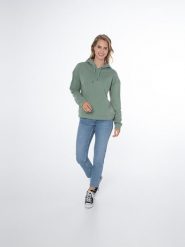 Bluza damska Protest NXGANHA hoody. Zielone bluzy z kapturem Protest, s, bez wzorów, z dzianiny, z kapturem, trekkingowe. Za 259.90 zł.