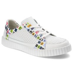 Białe Półbuty Artiker Stylowe Obuwie Damskie. Białe półbuty wsuwane Artiker, w ażurowe wzory, ze skóry, eleganckie, bez obcasa. Za 179.00 zł.
