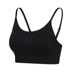 Biustonosz dla kobiet Hummel. Czarne biustonosze sportowe Hummel, bez wzorów. Za 187.00 zł.