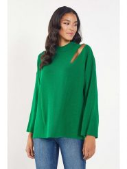 Milan Kiss Sweter w kolorze zielonym rozmiar: XL. Zielone swetry Milan Kiss, xl, bez wzorów, bez ramiączek. Za 105.63 zł.