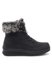 Clara Barson Botki YVET HMD221160-1 Czarny. Czarne botki Clara Barson, bez wzorów, ze skóry, bez obcasa, na płaskiej podeszwie, bez zapięcia. Za 127.99 zł.
