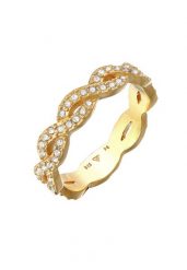 Elli Damski Infinity Love nieskończoność mieniący się kryształami w srebrze próby 925 Sterling Silver Pierścionki 1 ct. Szare pierścionki Elli, srebrne. Za 368.99 zł.