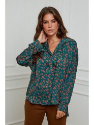 L'armoire de Suzette Bluzka w kolorze zielono-brązowym rozmiar: 34/36. Zielone bluzki L'armoire de Suzette, l, bez wzorów, klasyczne, bez kołnierzyka, bez ramiączek. Za 70.08 zł.