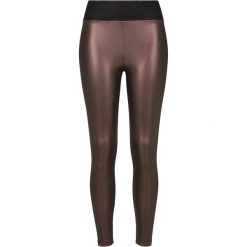Legginsy Damskie Ze Skóry Ekologicznej Z Wysokim Stanem. Brązowe legginsy Urban Classics, bez wzorów, ze skóry ekologicznej, sportowe. Za 137.99 zł.