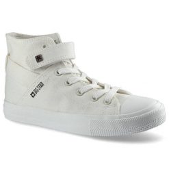 Białe Trampki Big Star Damskie Półbuty Na Rzep. Białe trampki BIG STAR, bez wzorów, z gumy, retro, za kostkę, bez zapięcia. Za 109.00 zł.