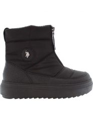 U.S. Polo Assn. Botki w kolorze czarnym rozmiar: 40. Czarne botki U.S. Polo Assn., bez wzorów, bez obcasa, na platformie, bez zapięcia. Za 196.24 zł.