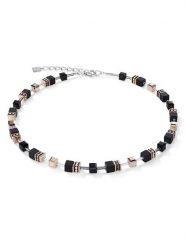 COEUR DE LION Naszyjnik z kryształami Swarovski - dł. 42 cm rozmiar: onesize. Szare naszyjniki COEUR DE LION, z materiału, z kryształem, srebrne. Za 422.05 zł.