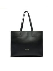 Patrizia Pepe Torebka 8BA172/L001-K103 Czarny. Czarne shopper bag Patrizia Pepe, bez wzorów, ze skóry, bez dodatków. Za 1,079.00 zł.
