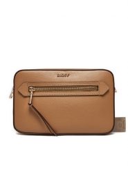 DKNY Torebka R42E3E22 Brązowy. Brązowe listonoszki DKNY, bez wzorów, ze skóry, bez dodatków. Za 579.99 zł.