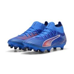 Damskie buty piłkarskie ULTRA 6 MATCH+ FG/AG PUMA. Białe buty do biegania Puma, bez wzorów, bez zapięcia, do biegania. W wyprzedaży za 342.70 zł.