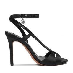 Sandały Nine West. Czarne sandały Nine West, bez wzorów, bez obcasa, na szpilce, bez zapięcia. Za 279.99 zł.