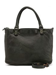 Melina C Skórzana torebka w kolorze ciemnozielonym - 38 x 28 x 18 cm rozmiar: onesize. Zielone torebki klasyczne Melina C, bez wzorów, z materiału, przez ramię, bez dodatków. Za 565.99 zł.