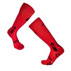 Długie podkolanówki uciskowe czerwone. Czerwone skarpetki TRY TO FLY, bez wzorów. W wyprzedaży za 86.39 zł.