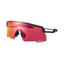 Czarne okulary przeciwsłoneczne Shimano CE-Equinox 5. Czerwone okulary przeciwsłoneczne Shimano, bez wzorów. Za 518.40 zł.
