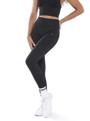 Athleas Legginsy sportowe "Evelin" w kolorze czarnym rozmiar: M/L. Czarne legginsy Athleas, l, bez wzorów, z materiału, z podwyższonym stanem, outdoorowe. Za 130.99 zł.