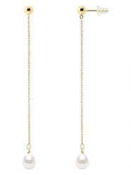 Mitzuko Złote kolczyki z perłami rozmiar: onesize. Białe kolczyki Mitzuko, z perłą, złote. Za 739.99 zł.