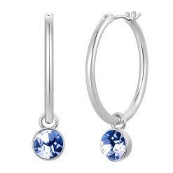 Lulu & Jane Kolczyki z mosiadzu w kolorze srebrnym z krysztalem 1 ct Damski. Szare kolczyki Lulu & Jane, z kryształem, srebrne. Za 149.99 zł.